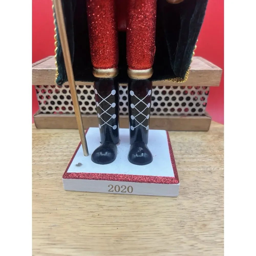 2020 Red Glitter King Guard Nutcracker Gold Wooden Christmas Holiday Cape 14